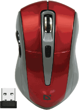 Мышь DEFENDER (52966) Accura MM-965 Wireless Red, купить в rim.org.ru, гарантия на товар, доставка по ДНР
