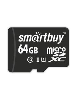 Карта памяти SmartBuy microSDXC 64 Gb UHS-I  no adapter, купить в rim.org.ru, гарантия на товар, доставка по ДНР