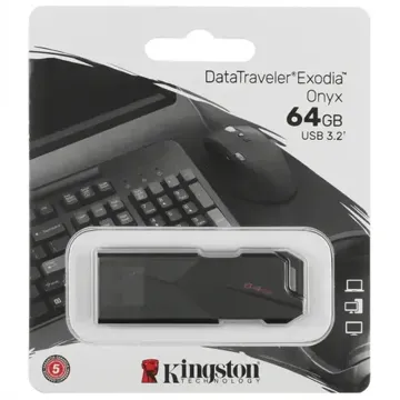 флеш-драйв KINGSTON DT Exodia ONYX 64GB USB 3.2, купить в rim.org.ru, гарантия на товар, доставка по ДНР