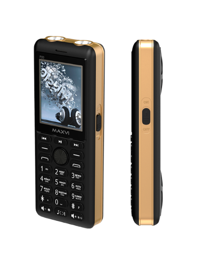 Купить Мобильный телефон MAXVI P20 (Black-Gold) в ДНР.