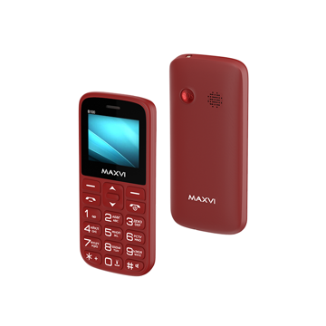 Мобильный телефон MAXVI B100 (Wine red), купить в rim.org.ru, гарантия на товар, доставка по ДНР