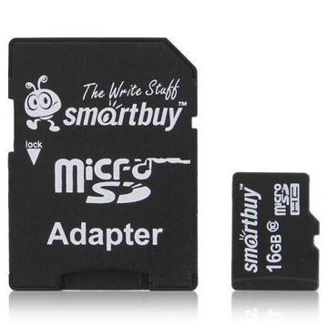Карта памяти SmartBuy microSDHC 16GB Class 10, купить в rim.org.ru, гарантия на товар, доставка по ДНР