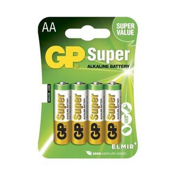 Батарейка  GP SUPER Alkaline 15ARS AA Спайка 4шт, купить в rim.org.ru, гарантия на товар, доставка по ДНР
