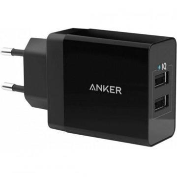 Зарядное устройство ANKER PowerPort 2 - 24W 2-port USB Power IQ V3 (Black), купить в rim.org.ru, гарантия на товар, доставка по ДНР