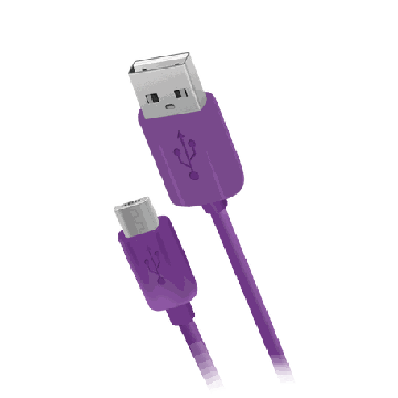 Кабель передачи данных NOBBY Дата-кабель Practic 015-001 USB-microUSB 3м фиол, купить в rim.org.ru, гарантия на товар, доставка по ДНР