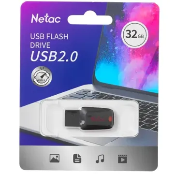 флеш-драйв NETAC U197 USB2.0 32GB (NT03U197N-032G-20BK), купить в rim.org.ru, гарантия на товар, доставка по ДНР