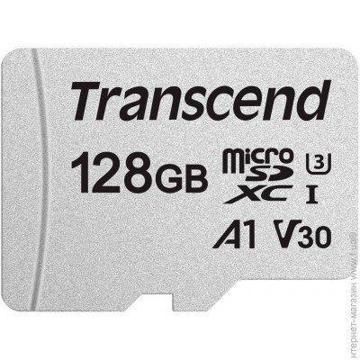 Карта памяти TRANSCEND microSDHC 300S 128GB UHS-I U1 + ad, купить в rim.org.ru, гарантия на товар, доставка по ДНР