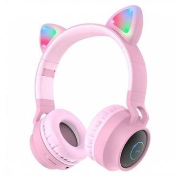 Наушники HOCO W27 Cat ear (Pink), купить в rim.org.ru, гарантия на товар, доставка по ДНР