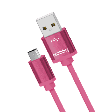 Кабель передачи данных NOBBY Дата-кабель Practic DT-005 USB-microUSB 1m розовый, купить в rim.org.ru, гарантия на товар, доставка по ДНР
