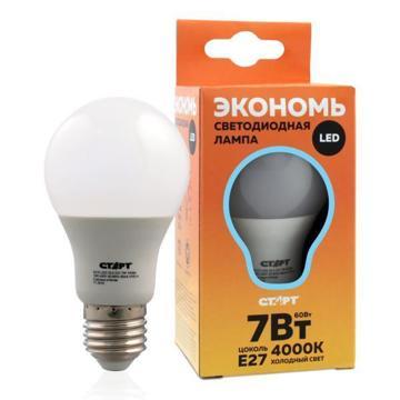 Лампа СТАРТ LED Груша 7Вт Е27 хол, купить в rim.org.ru, гарантия на товар, доставка по ДНР
