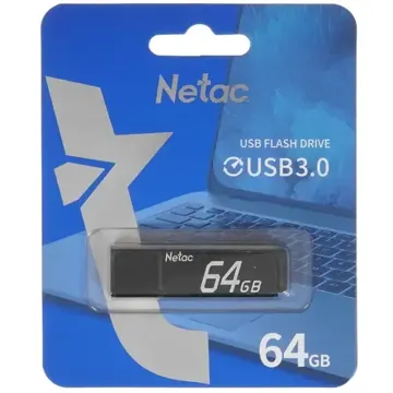 флеш-драйв NETAC U351 USB2.0 64GB black, купить в rim.org.ru, гарантия на товар, доставка по ДНР
