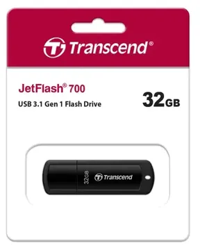 флеш-драйв TRANSCEND JetFlash 700 32 GB USB 3.0 Black, купить в rim.org.ru, гарантия на товар, доставка по ДНР