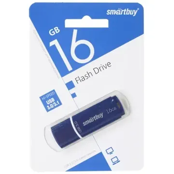 флеш-драйв USB SmartBuy 16Gb Crown Blue, купить в rim.org.ru, гарантия на товар, доставка по ДНР