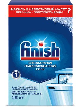 Соль FINISH для посуд. машин 1.5 кг, купить в rim.org.ru, гарантия на товар, доставка по ДНР