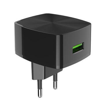 Зарядное устройство HOCO C70A 1USB 3A QC3.0+micro (Black), купить в rim.org.ru, гарантия на товар, доставка по ДНР