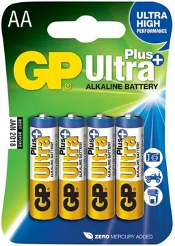 Батарейка GP AA Ultra Plus Alkaline, купить в rim.org.ru, гарантия на товар, доставка по ДНР