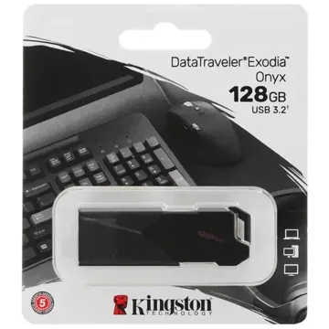 Флеш-драйв KINGSTON DT Exodia ONYX 128GB USB 3.2, купить в rim.org.ru, гарантия на товар, доставка по ДНР
