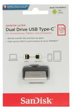 флеш-драйв SANDISK 128GB USB 3.1 Type-A + Type-C Dual Drive Luxe (SDDDC4-128G-G46), купить в rim.org.ru, гарантия на товар, доставка по ДНР