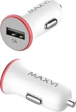 Автомобильное зарядное устройство MAXVI CCM-101WR, 1A, 1USB, купить в rim.org.ru, гарантия на товар, доставка по ДНР