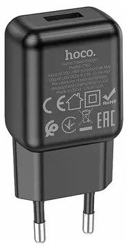 Сетевая зарядка HOCO C96A 1 USB 2.1A (Black), купить в rim.org.ru, гарантия на товар, доставка по ДНР
