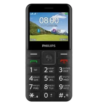 Мобильный телефон PHILIPS Xenium E207 Black, купить в rim.org.ru, гарантия на товар, доставка по ДНР