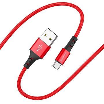 Кабель BOROFONE BX20 нейлон 1м micro USB 2.0A (Red), купить в rim.org.ru, гарантия на товар, доставка по ДНР