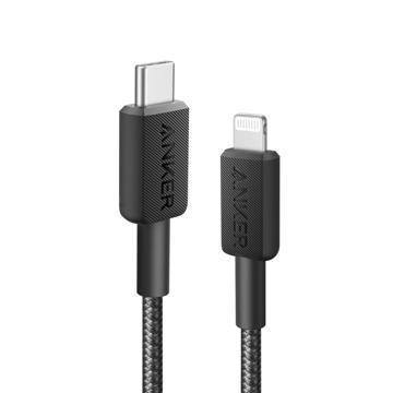 Кабель ANKER 322 USB-C to Lightning - 0.9m Nylon Black, купить в rim.org.ru, гарантия на товар, доставка по ДНР