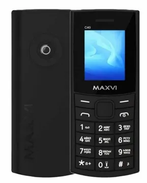 Мобильный телефон MAXVI C40 (black), купить в rim.org.ru, гарантия на товар, доставка по ДНР